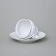 Coffee cup and saucer 150 ml / 14 cm, Thun 1794 Carlsbad porcelain, BERNADOTTE platinum