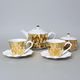Souprava čajová / kávová s cukřenkou, pro 2 osoby, Diamond Gold, porcelán Goldfinger