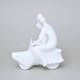 Milenci na skútru 14,5 x 12,5 x 16,5 cm, Bílá + barevné puntíky, Porcelánové figurky Duchcov