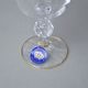 Claudia 180 ml, champagne glass, enamel flowers + gold, Novoborské sklo