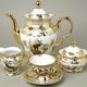 Coffee set for 6 pers., hunting decor + pearl beige, Carlsbad