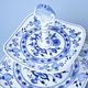 2-compartment dish 21 plus 29 cm, Original Blue Onion Pattern