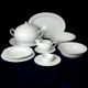 Dining set for 6 persons, Opal white, Thun 1794 Carlsbad porcelain