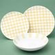Plate set for 4 pers., yellow, G. Benedikt 1882