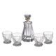 Křišťálový set odlivek whisky Plantica 6 ks, 320 ml, zlatá linka, Aurum Crystal