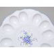 Egg tray round 26 cm for 12 eggs, Thun 1794 Carlsbad porcelain, BERNADOTTE Forget-me-not-flower