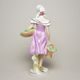 Gardener woman 13,5 x 11 x 26 cm, Saxe, Porcelain Figures Duchcov