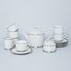 Tea set for 6 persons, Sabina, platinum rim, Leander 1907