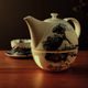 Teapot with warmer Hokusai - The great wave, 1,2 l , Fine Bone China, K. Hokusai, Goebel