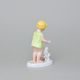 A Girl With Cat, 9,8 x 6,3 x 14,1 cm , Saxe, Porcelain Figures Duchcov