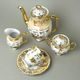 Cofe set for 6 pers., honey golden rose, Royal Czech porcelain