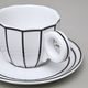 Cup and Saucer Šárka 160 ml, Black Line, Goldfinger porcelain