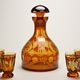 Egermann: Crystal Liqueur Set Amber Yellow Stain, 7 pcs., h: 20 cm