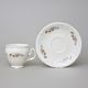 Šálek a podšálek kávový 150 ml / 14 cm, Thun 1794, karlovarský porcelán, BERNADOTTE ivory + kytičky