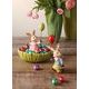 Rabbit figurine with baloon 9.5 / 6 / 15.5cm, stoneware, Goebel