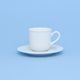 Coffee cup 135 ml and saucer 130 mm, Jana white, Thun 1794 Carlsbad porcelain