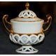 Sugar bowl, Byzant 404b white + gold, Rose China Chodov