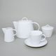 Tea set for 6 persons, Thun 1794 Carlsbad porcelain, TOM white