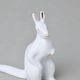 Kangaroo 8 x 10,5 x 3 cm, White + Gold, Porcelain Figures Duchcov