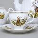 Coffee set for 6 persons, Thun 1794 Carlsbad porcelain, BERNADOTTE hunting