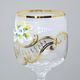 Claudia 190 ml, sklenička na víno 14,4 cm, smaltované kvítky + zlato, Novoborské sklo