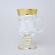 Coffee cup Venezia 160 ml footed, matt gold, Balvínglass