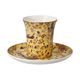 Šálek 100 ml a podšálek 12 cm espresso Dáma s vějířem, jemný kostní porcelán, G. Klimt, Goebel
