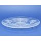 Crystal Hand Cut Plate / Platter - Thistle decor, 355 mm, Crystal Bohemia Poděbrady