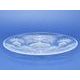 Crystal Hand Cut Plate / Platter - Thistle decor, 355 mm, Crystal Bohemia Poděbrady