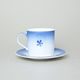 Cup and saucer 0,2 l / 15 cm, Thun 1794 Carlsbad porcelain, BLUE CHERRY