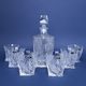 Quadro whisky set 500PK, thistle decor, 1+6 for 6 per., 700 ml + 340 ml, Bohemia Crystalite