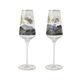 Set of 2 champagne glasses Vincent Van Gogh -Starry night, 7,5 / 7,5 / 23,5 cm, glass, V. van Gogh, Goebel
