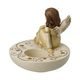 Anděl snící se svícnem béžový 12 / 12,5 / 11,5 cm, kamenina, Goebel