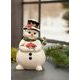 Snowman figurine In the Winter Garden 13.5 / 13.5 / 22cm, stoneware, Goebel