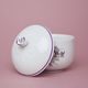 Cukřenka bez oušek s víčkem bez výřezu, 0,30 l, fialky, Český porcelán a.s.