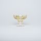 Cut Crystal Bowl on stand, 72 mm, Gold + Enamel, Jahami Bohemia