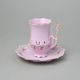 Cup tall 200 ml and saucer chocolate, Lenka 247, Rose China