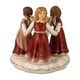 Three Angels dancing candleholder 19 / 19 / 17.5 cm, stoneware, Goebel