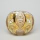 Cut Crystal Bowl Gondola, 27 cm, Gold + Enamel, Jahami Bohemia
