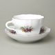 Šálek a podšálek D + D, 400 ml / 18,2 cm, pestré květy, Český porcelán a.s.