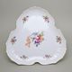 Platter triangular 27 cm footed, Thun 1794 Carlsbad Porcelain, BERNADOTTE Meissen Rose