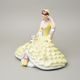 Lady with book, middle 22,5 x 32,5 x 26,5 cm, yellow decor, Royal Dux Bohemia