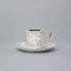 Cup 80 ml and saucer Windsor mocca, White, Leander 1907