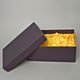 Gift Box brown with yellow satin inside, Big, 29 x 19,5 x 11,3 cm
