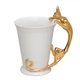 Mug Sphinx with a Cat, 400 ml, Gold, Goldfinger porcelain