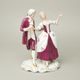 Taneční pár rokoko 16 x 13 x 23 cm, Purpur, Porcelánové figurky Duchcov (2.j.)