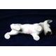 Pes bílý 11 x 4,5 x 7,5 cm, Porcelánové figurky Duchcov