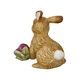 Figurine Rabbit - Annual Bunny 2024 with magnolia flower, 9 / 7 / 9 cm, Biscuit china, Goebel