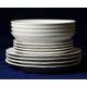 Plate set for 4 pers with soup bowls, Praha white, Cesky porcelan a.s.