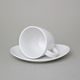 Cup 140 ml plus saucer 140 mm, Thun 1794 Carlsbad porcelain, Loos white